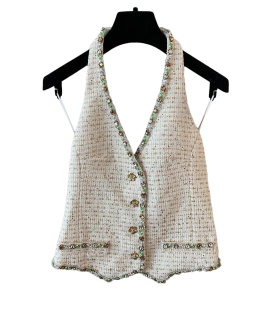 女款珠片挂脖马甲背心zh025 商品图0