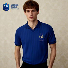【国家队官方比赛助威服】|蓝色条纹速干运动T恤polo世界杯法国