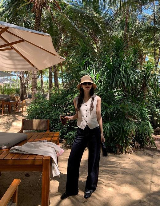 二店y 【68211】 三种裤长 早春款 高腰显瘦窄版直筒阔腿牛仔裤 商品图11