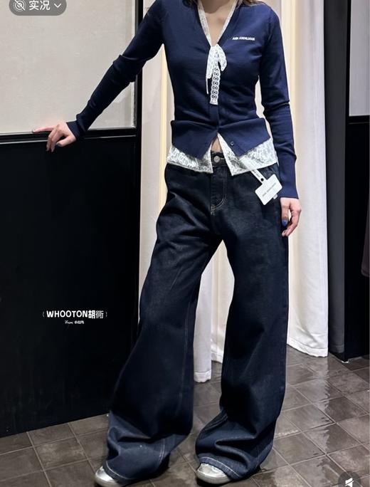 一店k Ann女孩👧🏻就这么水灵灵的美上了！开春绝美上衣！氛围感作弊神器！把学院感和甜妹气织进羊毛纤维里！谁穿谁好看系列～小香风假两件绵羊毛蕾丝针织开衫 商品图2