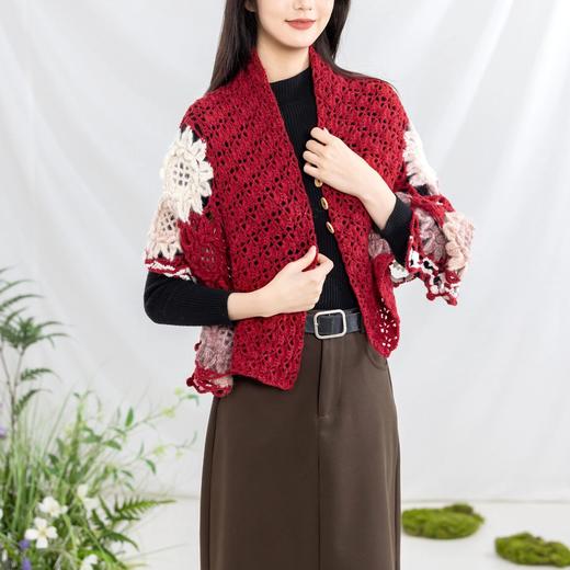 苏苏姐家向阳披肩手工diy编织钩针印象日出毛线团自制披肩材料包预 商品图1
