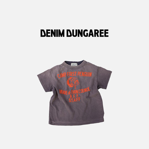 DD日本童装 DENIM DUNGAREE 26春夏复古棉质针织企鹅BRAVE短袖T恤 商品图3
