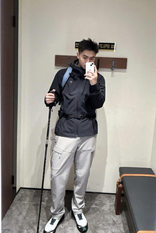 310-10 圆正韩国单 两棵树 男士户外软壳夹克外套 老朱176-148穿L 商品图3