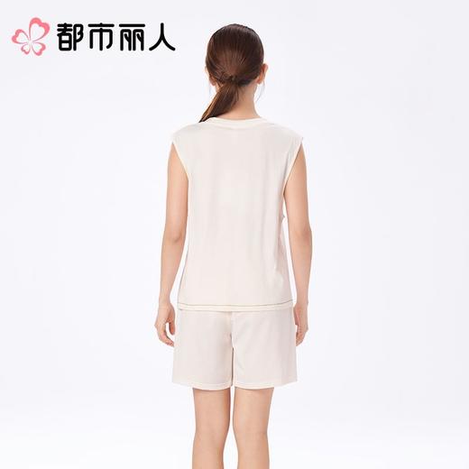都市丽人睡衣女士睡衣薄家居服睡衣女士棉质背心套装有杯垫背心短裤LHC2E9 商品图2