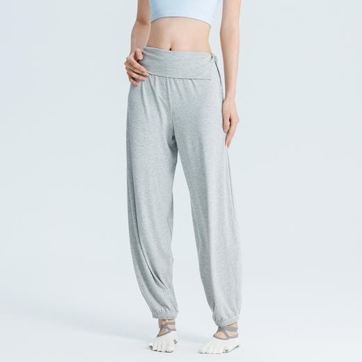 跃牌【周游世界】翻腰纽扣瑜伽裤休闲宽松束脚裤高腰显瘦阔腿裤PT2438 商品图1