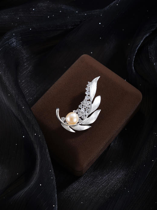 子佩集【一叶成名】珍珠惜王妃胸针【XXXZ258】叶子2602 商品图2