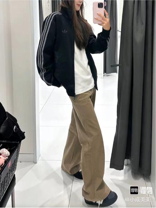 F031009男女同款美式复古条纹翻领休闲运动舒适百搭时尚夹克 商品图10