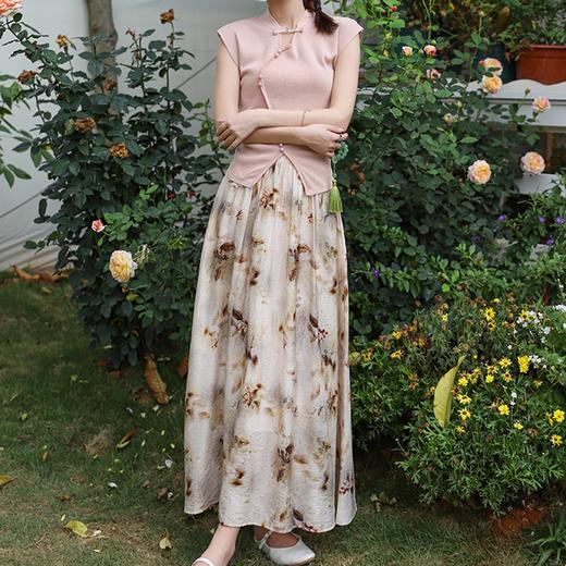 【请注意！容易被围观的一条国风半身裙】 2024新款 苎麻高端亚麻 a字裙半身裙 5155 商品图2