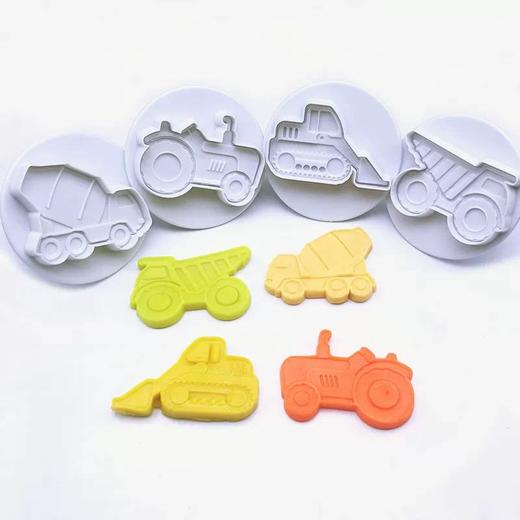 建筑车饼干模4件套 饼干翻糖模具 按压弹簧模 工程车饼干模 商品图4