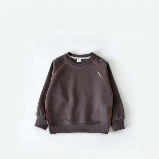 【枳芽】儿童撞色麻丝圆领卫衣 四色可选 120-170码可选 商品图4