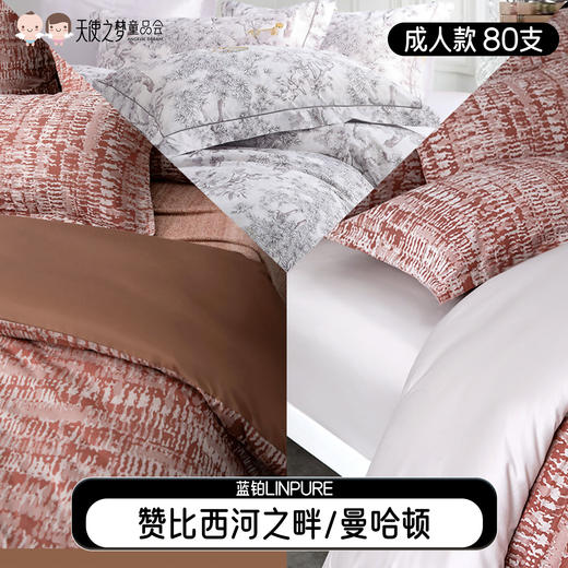 【代发】蓝铂成人四件套80支全棉床上用品（尺寸为被套尺寸） 商品图0