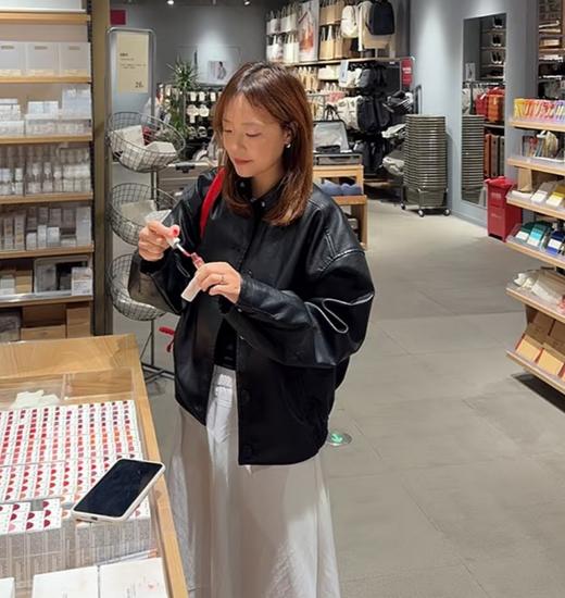 老米优品🎈5-7天预售！高品质！韩国同款《软糯蛋白皮夹克外套》又美又飒百搭王皮衣外套！带防尘袋发货~ WT260310A 商品图9