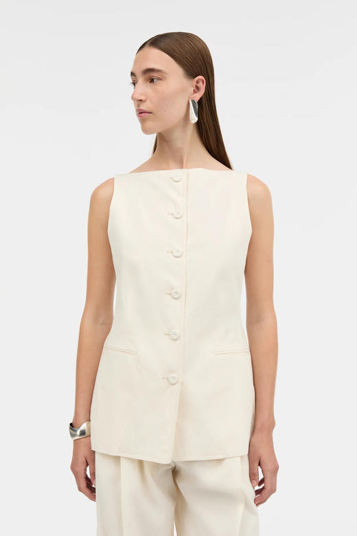 Mark Kenly Domino Tan 26SS 原色平纹棉TURI精裁马甲 商品图1