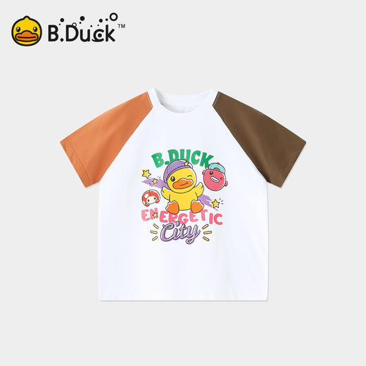 [凉感]bduck小黄鸭童装男童短袖T恤儿童透气上衣小童薄款半袖夏装110-160 BF2701047 商品图0