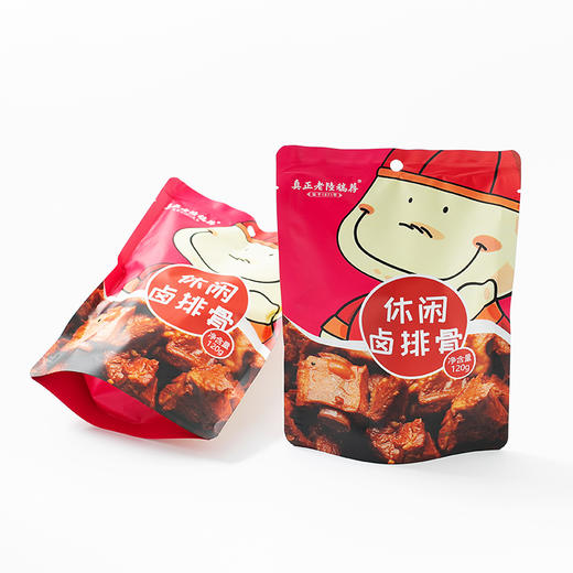 真正老陆稿荐休闲卤排骨120g袋装卤味熟食即食零食小吃无锡特产 商品图4