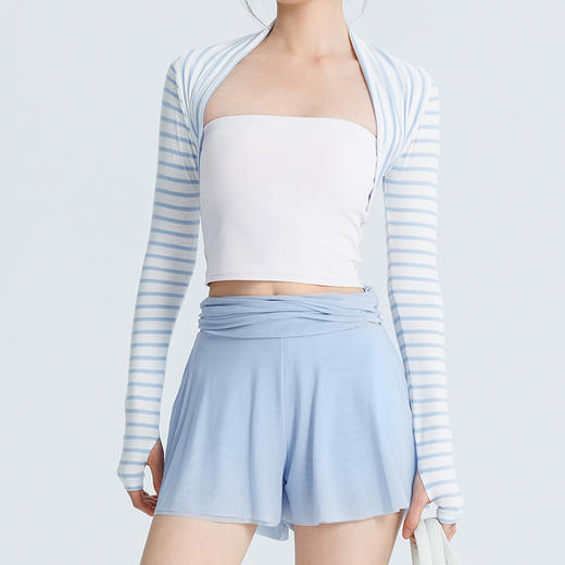 跃牌【周游世界】长袖坎肩外搭短款开衫薄款修身披肩TP1042 商品图2