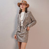 剩S/M/L 芳外春季新款小个子时尚套装气质格子短裙短西服两件套女0332 商品缩略图2