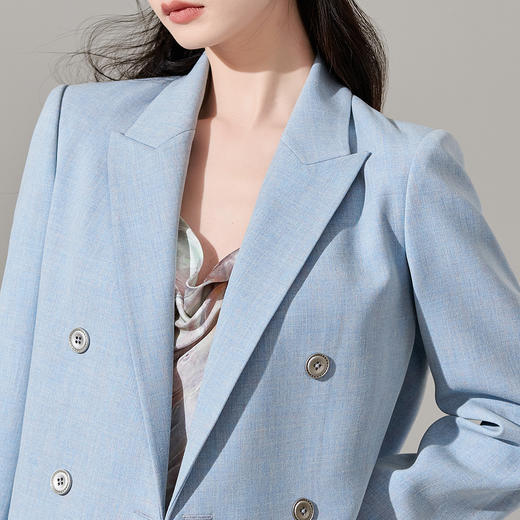 剩S/M/L/XL 芳外新款气质通勤西装外套纯色高级感短外套8I24AX0146 商品图4