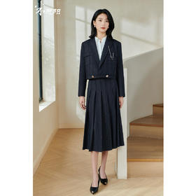 剩S/M 米思阳2025夏季新款英伦风减龄时尚套装通勤半身裙两件套女0631