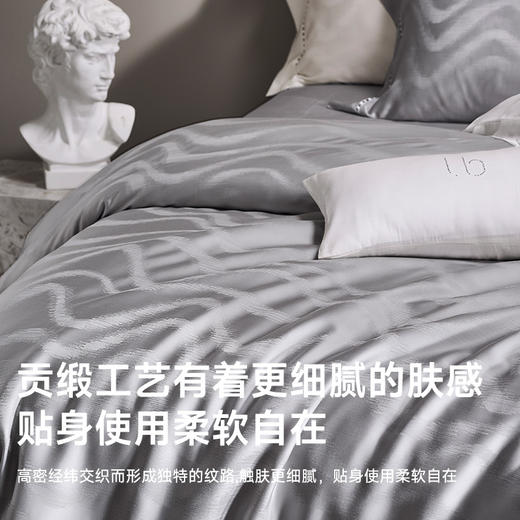 臻品天丝轻奢提花四件套(山叶水影) 商品图2