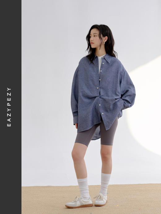 亚麻oversize廓形衬衫 商品图3