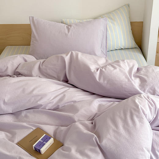 ins风~简约全棉水洗棉四件套纯棉四季波点格子少女心亲肤柔软被套罩 商品图3