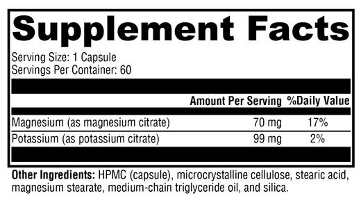 Xymogen K-Mg Citrate 60Capsules|健式Xymogen K-Mg柠檬酸钾镁胶囊60粒 商品图1