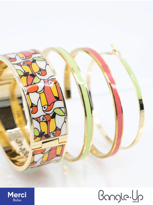 Bangle Up法国小众珐琅首饰lily水滴扣手镯 商品图11