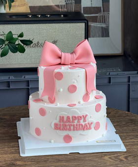 粉色蝴蝶结双层