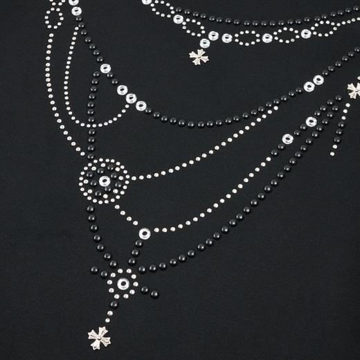 PINLI品立2026春季新款男士圆领宽松落肩袖烫钻套头休闲上衣上衣潮牌BG262109006 商品图3