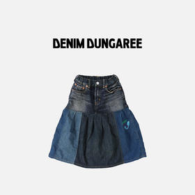 DD日本童装 DENIM DUNGAREE 26春夏12盎司复古拼接丹宁牛仔半身裙