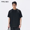 PINLI品立2026夏季新款男线条纯色打底上衣宽松圆领连肩袖短袖T恤GD262111027 商品缩略图2