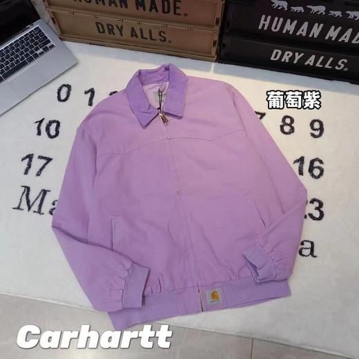 F031012宽松拉链下摆螺纹男女同款软化细腻帆布质感工装克外套 商品图8