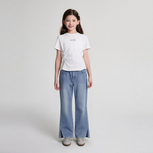 笛莎/Deesha 2026年夏季新款中童裤子牛仔喇叭裤 商品图2