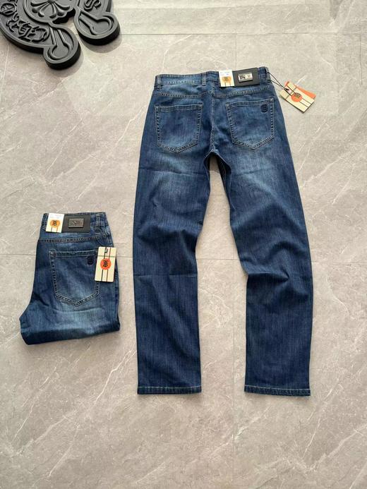 F031044简约大方日常通勤男士休闲中腰水洗牛仔裤 商品图1