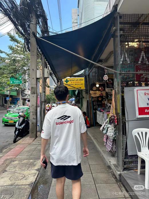 F031007字母刺绣前后左右LOGO手工磨烂面料超重工艺短袖T恤 商品图7