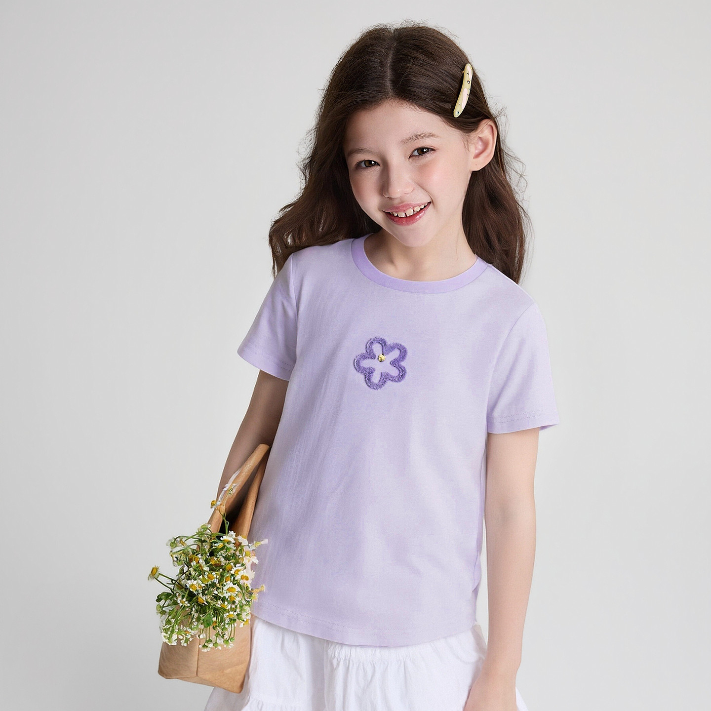 笛莎/Deesha 2026年夏季新款中童T恤撞色T恤