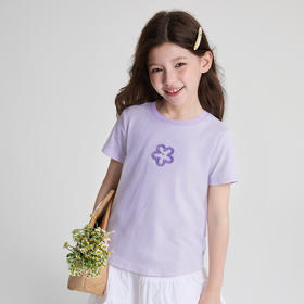 笛莎/Deesha 2026年夏季新款中童T恤撞色T恤