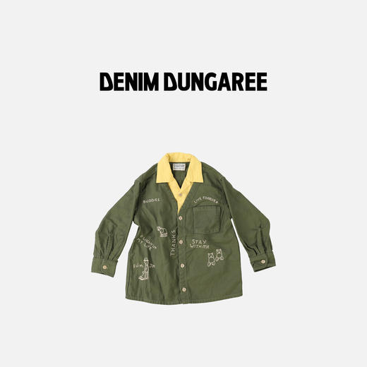DD日本童装 DENIM DUNGAREE 26春夏复古涂鸦平纹衬衫 商品图0
