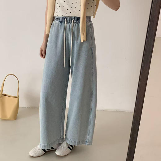 SIIJJEYY枝辑 汀蓝白牛随心春款牛仔裤 藏肉显高 柔软舒适【ys】 商品图6