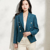 剩S/L/XL/XXL 芳外新款时尚气质通勤修身小西装斜纹双排扣长袖外套8T22AW0022 商品缩略图1