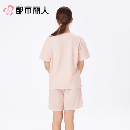 都市丽人睡衣女士睡衣薄家居服单面无尘棉睡衣女士无尘棉短袖套装女装短袖短裤LHC2C7 商品图2