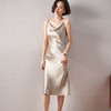 剩S/M/L 芳外春季新款荡领链条打底吊带裙性感修身显瘦醋酸连衣裙0145 商品缩略图3
