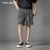 PINLI品立2026春季新款男士宽松多口袋条纹工装休闲短裤五分裤潮B262117023 商品缩略图0