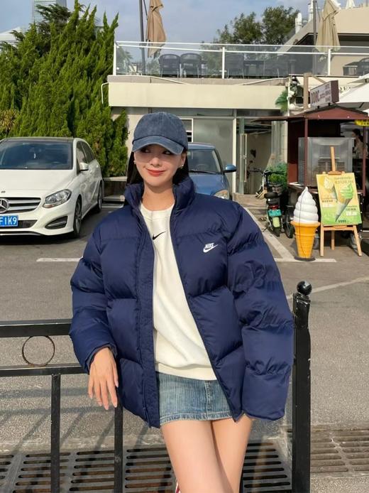 F031051哈灵顿新款面包服立领拉链短款宽松情侣羽绒服 商品图7