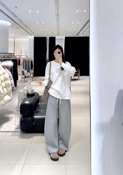 佰搭实穿口碑打底 100%棉纯色圆领长袖黑白T恤 商品图1