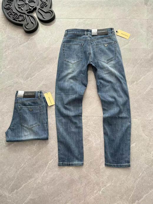 F031043春款百搭小直筒立体裁剪版型微弹牛仔裤男士长裤 商品图1