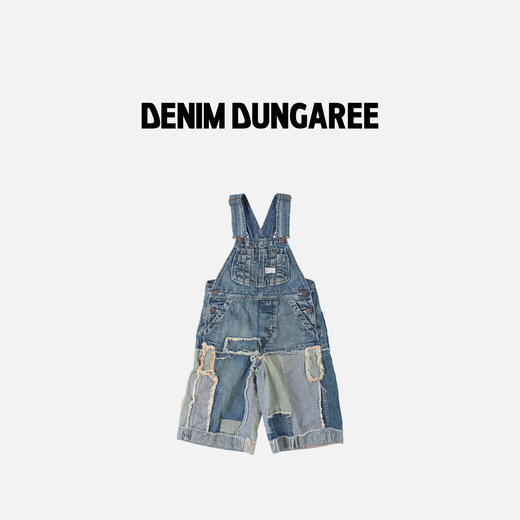 DD日本童装 DENIM DUNGAREE 26春夏8盎司牛仔复古破坏工装背带裤 商品图3