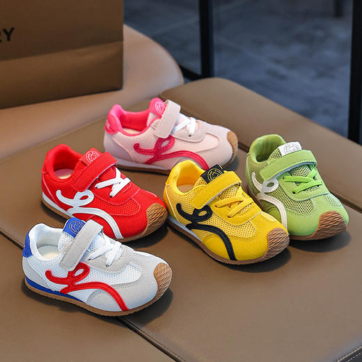 【小黄鸭】儿童春夏季新款男女童阿甘鞋儿童板鞋休闲双网透气男童运动鞋27-37 商品图2