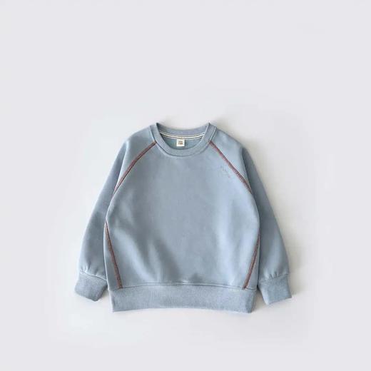 【枳芽】儿童撞色麻丝圆领卫衣 四色可选 120-170码可选 商品图1